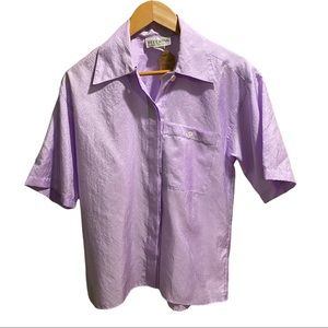 Vintage Woodwynn purple shine blouse size small